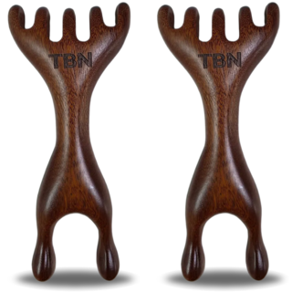 TBN 두피괄사 경락 마사지 두통 스트레스해소 얼굴용 바디용, 사슴뿔 샌달우드, 2개