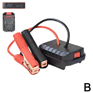 makita 호환 리튬 배터리 부스터 케이블 어댑터 비상 전원 키트 용 자동차 비상 스타터 클립이있는 DIY 변환기, [01] B