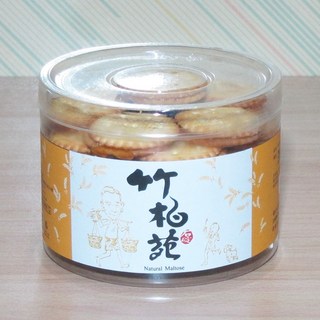 石碇竹柏苑綜合賣場 蛋黃麥芽膏餅 300g, 蛋黃麥芽膏餅300g塑膠盒裝, 1個