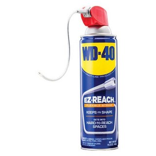 美國製 WD-40多功能除銹潤滑劑 蛇管 可彎曲噴頭 五金潤滑防銹除濕車用家用工具保養, 1個, 可彎曲噴頭款
