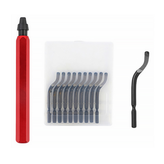 리빙로드 디버링 툴 모따기 세트, 1개, 본체(레드)+툴(10개)+케이스
