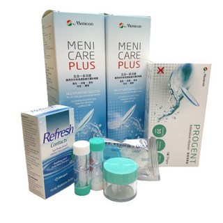 目立康護理液套裝組：護理液250ml*2 + 去蛋白液*1 + 愛力根潤濕液1瓶，贈去蛋白盒*1+8字水盒x1，電子發票, 1個