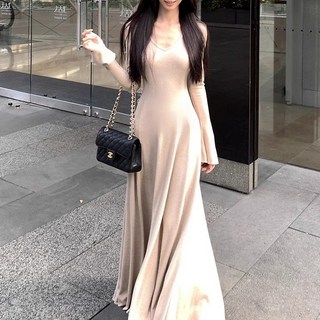 글램디브 디모른 맥시 니트 플레어원피스 AJ0478