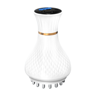 微電流溫熱按摩器，人體工學設計，肩頸腿部按摩，居家SPA享受, 白色經絡刷, 1個