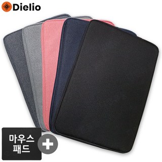 디엘리오 노트북 파우치 (5색상) 13인치 14인치 15인치 16인치 14형 16형 맥북 프로 에어 M2 M3 맥스 삼성 갤럭시북4 갤럭시북5 프로 울트라 LG 그램 가방 케이스, 블랙, 1개