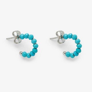 Pura Vida 美國手工綠松石圓圈耳環