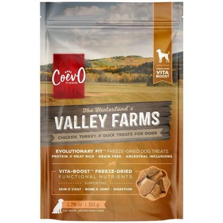 Coevo 天野犬機能凍乾無穀乾糧 牛肉豬肉及野牛肉口味, 1個, 凍乾生食餐-山谷農場50g