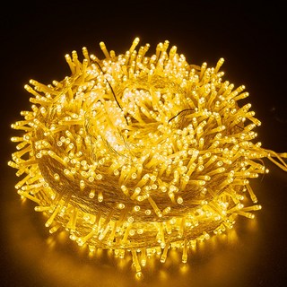 지네 전구 1000구 100m 크리스마스 아웃팅 트리 조명 화이트 전구 색 레드 핑크 퍼플 그린, 옐로우, 1개