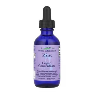 에이든 미네랄 서플리먼트 Eidon Mineral 서플먼트s 보충제 이온성 미네랄 아연 액상 농축물 60mL(2oz), 1개, 60ml