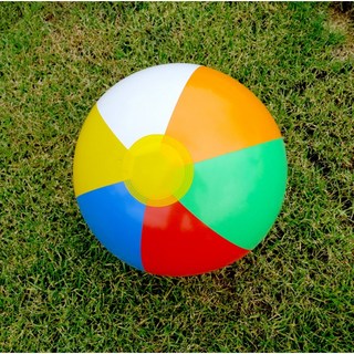 Baby童衣 戲水玩具 沙灘排球 彩色充氣球 沙灘玩具球 兒童充氣球 y7031, 1個, 充氣氣球（訂單未滿99恕不出貨）, 圖片色
