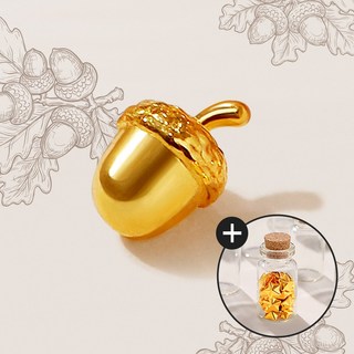 [골드팡] 24k 순금 콩알금토리 금테크 오브제 1g+미니유리병 (당일도착) 통통도토리 땅콩금 쌀알금 미니골드바 주물금 반려금 황금덩어리 행운 금테크 선물추천