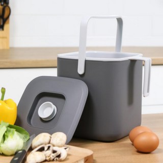 심플 채반 분리형 밀폐식 음식물 쓰레기통 3L 주방용품, 상세페이지 참조, 1개