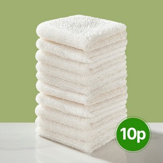 롬핏 빨아쓰는 주방 대나무 행주, 10개, 화이트