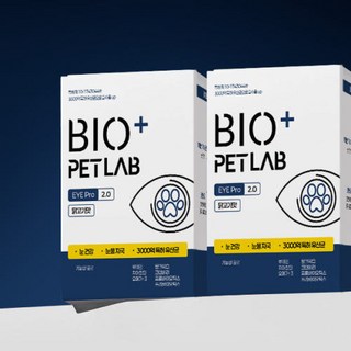 바이오펫랩 아이프로 강아지 눈 영양제 특허 유산균 사균 루테인 눈물자국, 2개, 눈물개선/눈건강+장건강, 180g