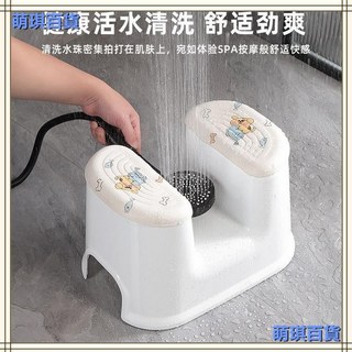 MZYB 臺灣出貨 大人洗屁股凳子 加厚成人浴室凳 孕婦坐浴凳 老人洗澡椅 衛生間洗澡凳, 加厚防滑洗浴凳24cm白色【承重300斤,無坐墊