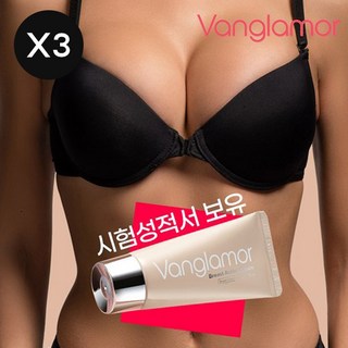 차오르는 가슴크림 뱅글래머 시험성적서 인증 보르피린 가슴탄력크림, 3개, 50ml