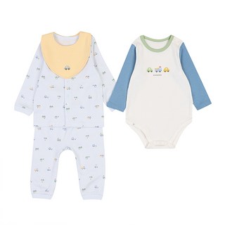 아가방 송파nc점@/울아가 너무 귀여운 실내복세트/울아가 귀여운 빠빵이 실내복 바디수트 턱받이가 있어 활용이 넘 좋아요/울아가 출산선물로도 넘 좋아요/부드럽고 활용좋은 세트