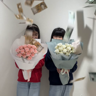 르마엔플라워 돈꽃다발 비누꽃 머니부케, 1개, 아이보리 10송이