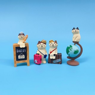 앤티키 여행하는 고양이 장식품 세트 미니어처 소품 diy 피규어