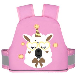 兒童機車背帶 機車安全帶 兒童騎行安全帶 托車安全帶 車椅安全背帶 粉底羊駝, 機車背帶-粉底羊駝
