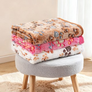 큐티 카와이 애견 담요용 고양이용 3 개, 3개, 브라운/화이트/핑크