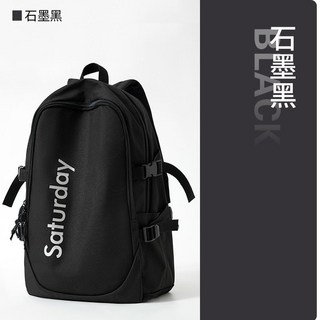 Masilu 筆電背包 大容量學生雙肩包, 石墨黑1, 1個