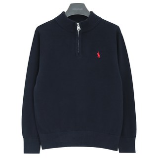 라파클럽 아동/주니어 반집업 니트 스웨터 면100%