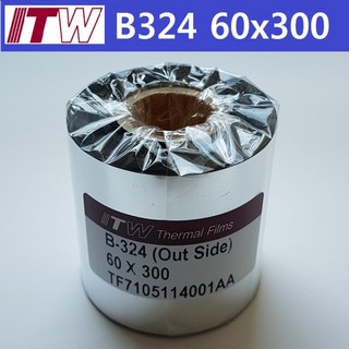 ITW B324 40*300 1롤 레진리본 라벨 먹지, B324 60mmx300m 1롤, 1개
