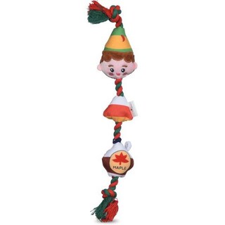 강아지 로프 토이 장난감 터그놀이 반려동물을 위한 엘프 7인치 플러시 & 캔디 삐걱거리는 강아지를 터그 반려견 반려동물 스타킹 스터퍼 버디 메이플 시럽 로프를 제품 FF2346, Buddy/ Candy/ & Maple Syrup Ro