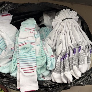 外貿毛巾防滑減震專業美式耐磨籃球加厚精英實戰透氣襪子運動棉襪, 10雙不重複有彩色,37-40女, 1個