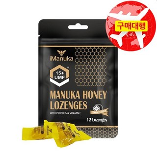 뉴질랜드 아이마누카 마누카허니 로젠지스 12개입 마누카꿀 사탕 캔디, 0.5g, 12개