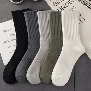 开学季必備 襪子男款ins純色日系潮百搭簡約高檔運動防臭秋冬季保暖高筒長襪