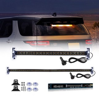우리파파 12v 자동차 화물차 실내 경광등 흡착판 80LED바 하이빔 전면 후면 루프 라이트, 1개, 03. 12v 80ELD / 레드