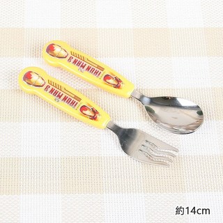 里和 韓國 lilfant 漫威 304不鏽鋼兒童學習筷餐具組 (鋼鐵人/蜘蛛人/美國隊長), 1個, 湯叉 鋼鐵人, 鋼鐵人, 湯叉