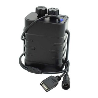 WasaFire-자전거 라이트 파워 박스 DC 8.4V USB 듀얼 전압 출력 2/4/6 18650 배터리 방수 팩 케이스, 1개