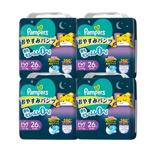 【幫寶適】巧虎安睡褲 L/XL/XXL/XXXL 褲型紙尿褲 (箱購 小日所), 104個, XL 26片×4入(箱購), 特大碼 (XL)