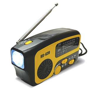 橘美學 LED防災用多功能手搖充電式手電筒 RD639 手轉發電 緊急照明 防災包 居家安全, 1個