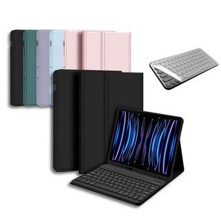 아이패드 프로 12.9인치 3/4/5/6 세대 호환 애플펜슬 수납 블루투스 무선 키보드 케이스 커버 케이스나라 iPad Pro, 블랙