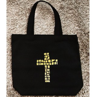 블랙에코백 샤이닝에코백_크로스/순면블랙/교회학교 가방