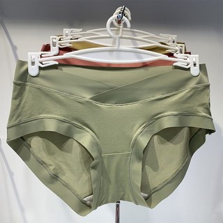 孕期內褲 低腰孕婦內褲 柔軟舒適高彈力 產前孕婦內褲 抗菌孕婦內褲 薄款大碼無痕冰絲低腰夏季懷孕期專用托腹純棉內衣女