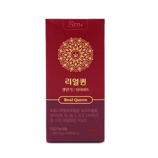 지알앤 GRN 리얼퀸 갱년기 다이어트 회화나무 열매 카테킨 60정 5병 5개월분, 5개