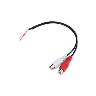오픈 엔드 피그테일 오디오 스피커 서브우퍼 HDTV 케이블 코드 수리 도구 스피커 앰프 TV용 0.2m 2RCA 수 플러그, 2 RCA Female, [02] 2 RCA Female, 1개