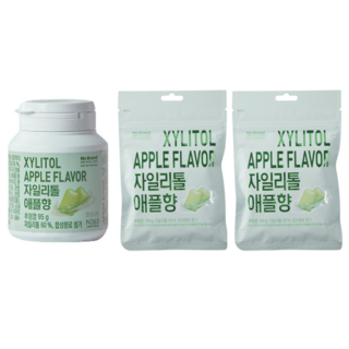 노브랜드 자일리톨 애플향 95g + 리필 2개