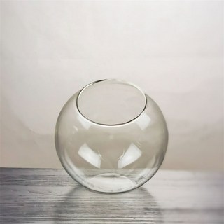 透明高硼硅玻璃弔瓶 創意苔蘚微景觀DIY盆栽生態瓶，居家裝飾綠植盆栽, 1個, 17.5cm單瓶（不帶吊環）