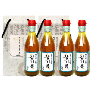 오일장방앗간 김해 저온압착 통참깨 참기름 2병박스 선물용, 2개, 700ml
