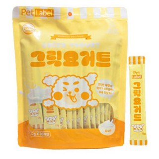 펫라벨 그릭 요거트 강아지간식 장건강 30 개입 (12 g x 30ea) 츄르, 30개, 12g, 그릭요거트