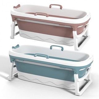 성인 접이식 이동식 반신욕조 반신욕기 중형 대형, 블루, 접이식욕조 중형 덮개 미포함