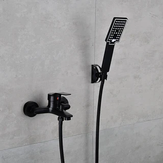 욕실 샤워 수도꼭지 목욕 믹서 벽걸이 욕조 핸드헬드 헤드 세트 벽 레인, [02] A7167G