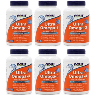 나우푸드 울트라 오메가 3 500 EPA 250 DHA 소프트젤, 180정, 6개