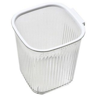 方形透明垃圾桶, 透白色